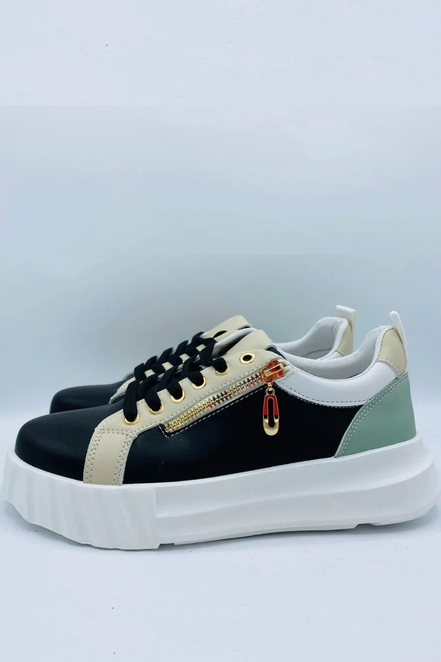 Sneakers Pippa Zwart/Beige